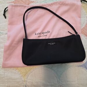 Kate Spade Elegant Black Satin Shoulder Bag